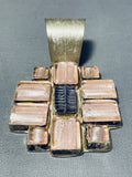 Huge Southwest Pink Sterling Silver Pendant-Nativo Arts