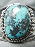 Jaw Dropping Vintage Native American Navajo Turquoise Sterling Silver Bracelet Old-Nativo Arts