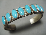 Incredible Vintage Native American Zuni Easter Blue Turquoise Sterling Silver Bracelet-Nativo Arts