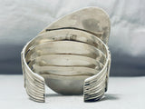 Enormous Native American Navajo 8 Turquoise Sterling Silver Bracelet-Nativo Arts