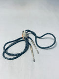 Rare Womens Vintage Native American Navajo Heart Shell Sterling Silver Bolo Tie-Nativo Arts