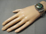 Opulent Vintage Native American Navajo Royston Turquoise Sterling Silver Bracelet Old-Nativo Arts