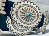 Rare Vintage Native American Hopi Sterling Silver Turquoise Concho Belt-Nativo Arts
