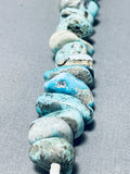 Native American Rare Vintage Cochiti Turquoise Sterling Silver Necklace-Nativo Arts