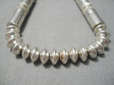 Hand Tooled Vintage Native American Navajo Sterling Silver Tubule Necklace-Nativo Arts
