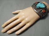 Important Carl Allen Begay Vintage Native American Navajo Turquoise Sterling Silver Bracelet-Nativo Arts