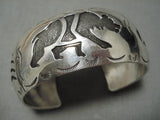 Intricate!! Vintage Navajo Sterling Silver Native American Bracelet Cuff Old-Nativo Arts