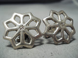 Exceptional Vintage Navajo Native American Sterling Silver Cuff Links-Nativo Arts