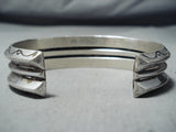 Heavy Zuni Kingman Turquoise Sterling Silver Bracelet Native American-Nativo Arts