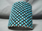 One Of The Most Intricate Native American Navajo Turquoise Sterling Silver Bracelet-Nativo Arts