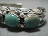 Exquisite Vintage Zuni Native American Sterling Silver Turquosie Bracelet-Nativo Arts