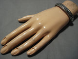 Fabulous Vintage Native American Navajo Thoms Singer Sterling Silver Bracelet Old-Nativo Arts