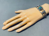 Incredible Vintage Native American Navajo Cerrillos Turquoise Sterling Silver Bracelet-Nativo Arts