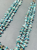 Native American Impressive Vintage Santo Domingo Kingman Turquoise Sterling Silver Necklace-Nativo Arts