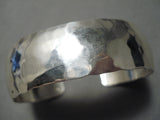 Impressive Vintage Navajo Hand Tooled Sterling Silver Native American Bracelet-Nativo Arts