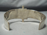 Incredible Vintage Native American Navajo Turquoise Inlay Sterling Silver Bracelet-Nativo Arts