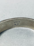 Comet Native American Navajo Vintage Turquoise Sterling Silver Inlay Bracelet Cuff-Nativo Arts