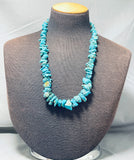 Chunky Dunky Nugget Vintage Native American Navajo Turquoise Sterling Silver Necklace-Nativo Arts