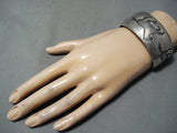 Henry Nez Vintage Native American Navajo Sterling Silver Horses Bracelet-Nativo Arts