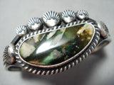 Verdy Jake Royston Turquoise Important Vintage Native American Navajo Sterling Silver Bracelet-Nativo Arts