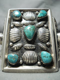 Gigantic Vintage Native American Navajo Museum Quality Turquoise Sterling Silver Bracelet-Nativo Arts