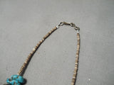 Huge Nugget Vintage Native American Navajo Sterling Silver Hogan Necklace Old-Nativo Arts