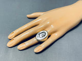 Tremendous C. Peterson Signed Native American Navajo Sterling Silver Kokopelli Ring-Nativo Arts
