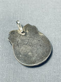 Beautiful Vintage Native American Navajo Morenci Turquoise Sterling Silver Pendant-Nativo Arts