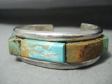 One Of The Best Rare Mine Turquoise Vintage Native American Navajo Sterling Silver Bracelet-Nativo Arts