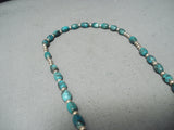 Rare Authentic Native American Navajo Turquoise Sterling Silver Rosary Necklace-Nativo Arts