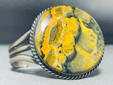 Rare Honeybee Jasper Native American Navajo Signed Sterling Silver Bracelet-Nativo Arts