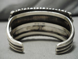 One Of Best Vintage Native American Navajo Turquoise Sterling Silver Bracelet Old-Nativo Arts