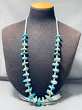 Native American Amazing Vintage Santo Domingo Royston Kingman Turquoise Heishi Necklace-Nativo Arts