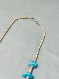 Incredible Vintage Native American Navajo Turquoise Sterling Silver Necklace-Nativo Arts
