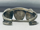 Important Mine Vintage Native American Navajo Turquoise Mountain Sterling Silver Bracelet-Nativo Arts