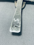 Important Vintage Native American Navajo Ben Begaye (d) Turquoise Cross Sterling Silver Necklace-Nativo Arts