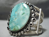 Magnificent Vintage Navajo Huge Royston Turquoise Sterling Silver Bracelet Native American-Nativo Arts