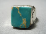Exceptional Vintage Native American Zuni Royston Turquoise Sterling Silver Ring Old-Nativo Arts