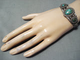 High Grade Vintage Native American Navajo Royston Turquoise Sterling Silver Bracelet Old-Nativo Arts