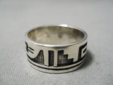 Incredible Vintage Hopi Sterling Silver Ring Old Native American-Nativo Arts