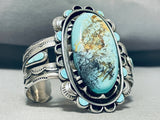 One Of The Most Unique Vintage Native American Navajo Turquoise Sterling Silver Bracelet-Nativo Arts