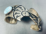 Important Al Vandever Vintage Native American Navajo Light Turquoise Sterling Silver Bracelet-Nativo Arts
