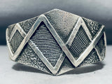 One Of The Most Unique Vintage Native American Navajo Zig Zag Sterling Silver Bracelet-Nativo Arts