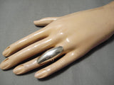 Important Vintage Native American Navajo Kirk Smith Sterling Silver Bubble Ring Old-Nativo Arts