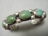 Museum Vintage Native American Navajo Royston Turquoise Raincloud Sterling Silver Bracelet-Nativo Arts