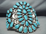 Justin Wilson Vintage Native American Navajo Turquoise Sterling Silver Bracelet-Nativo Arts