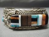 One Of Best Vintage Native American Navajo John Mike Turquoise Sterling Silver Bracelet Old-Nativo Arts