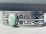 Charles John Native American Navajo Spiderweb Turquoise Sterling Silver Bracelet Cuff-Nativo Arts