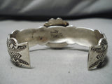 Tremendous Arnold Blackgoat Vintage Native American Navajo Sterling Silver Tiger's Eye Bracelet-Nativo Arts