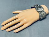 Tremendous San Felipe Signed Sterling Silver Coins Bracelet-Nativo Arts